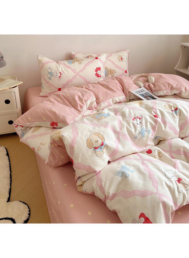 general 4-Piece Cartoon Anime Cotton Comfortable Set Bed Sheet Set Children'S Day Gift Birthday Gift - Image 1