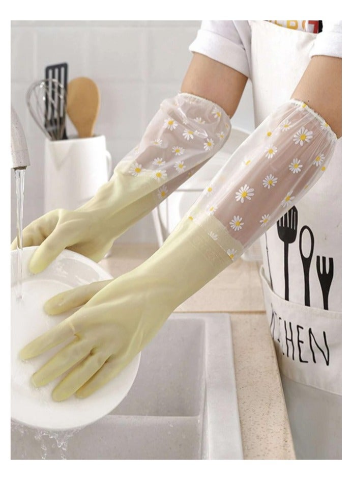 Thick and Durable Dishwashing Gloves Waterproof Non-Slip Protective 1 Pair one size - Image 1