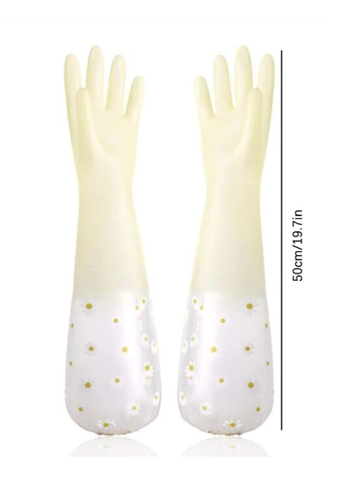 Thick and Durable Dishwashing Gloves Waterproof Non-Slip Protective 1 Pair one size - Image 3