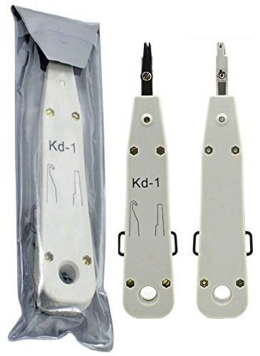 Generic - Inditrust KD1 Punch Down Tool  RJ11 RJ45 Crimping Tool  Wire Stripper  Cutter  50PC RJ45 Connector - Image 1