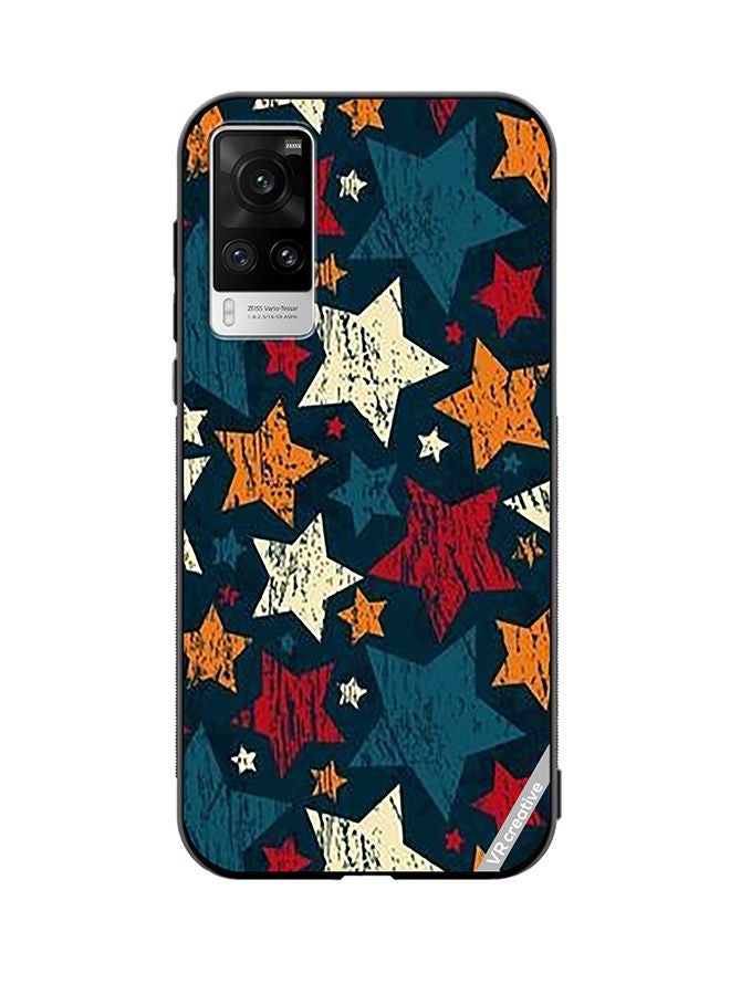 VR CREATIVE Protective Case Cover For Vivo X60 Pro Colorful Stars Design Multicolour - Image 1