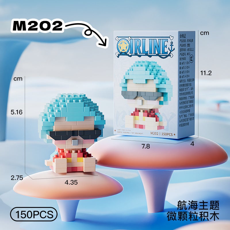 Compatible with Lego Pirate and Navigation Anime Character Models, Cartoon Figures, Building Blocks, Educational Toys