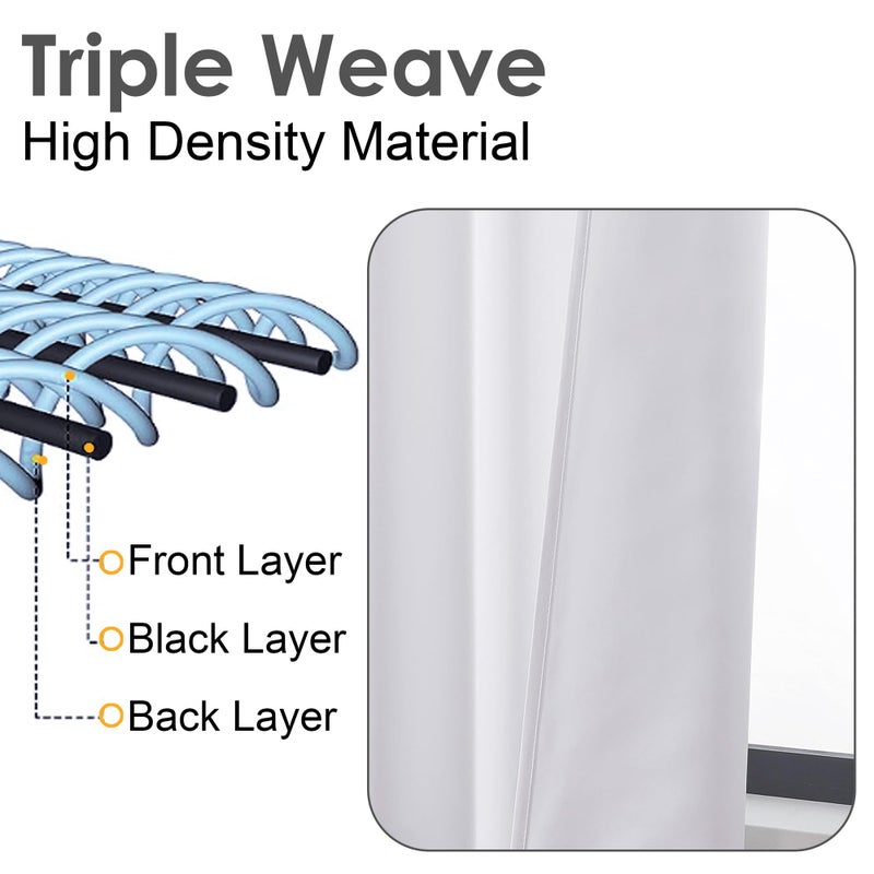 Chyhomenyc Light Filtering Short Curtains 36 Inch Length, Small Kitchen Curtain Tiers Over Sink, Half Window Cafe Curtain Tier for Bathroom Basement Cabinet Camper, 2 PCS, Each 30" Wx36 L, Pure White - Image 4