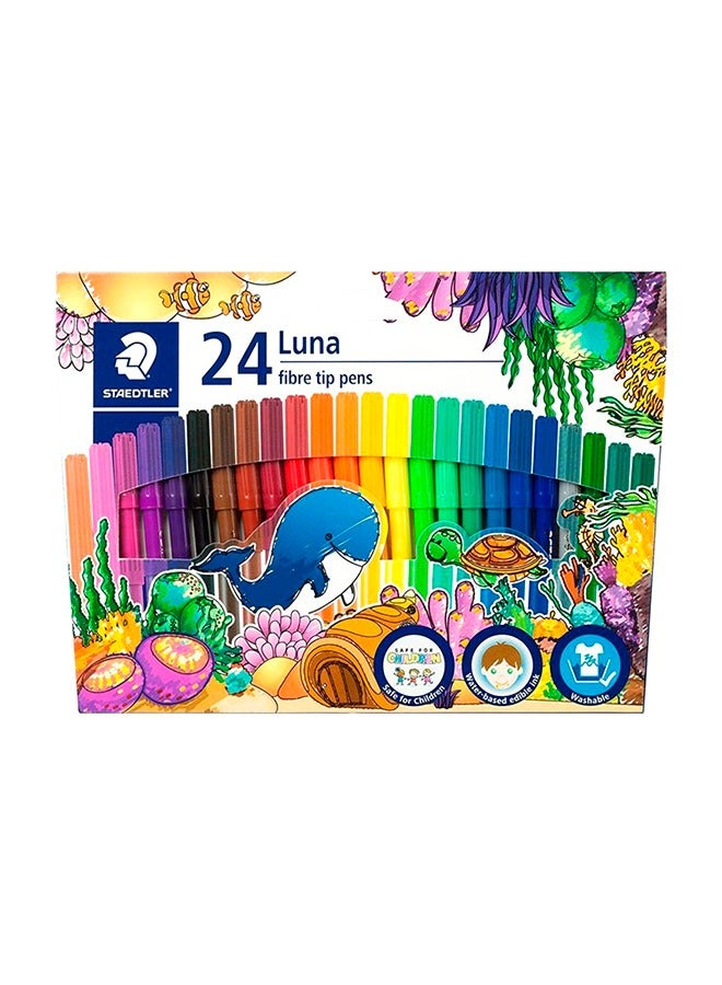 STAEDTLER Staedtler Luna Fibre Tip Colouring Pens 24 Colours 
