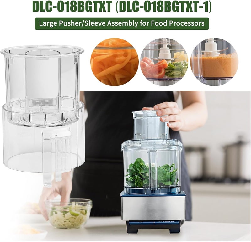 Vsttar DLC-018BGTXT (DLC-018BGTXT-1) Large Pusher and Sleeve Assembly Fit for Food Processors, Compatible with Cuisinart Tritan Custom Food Processor DFP-11, DLC-8S, DLC-8SY, DFP-11 Deluxe 11,DLC -5,DLC-7FPC - Image 2