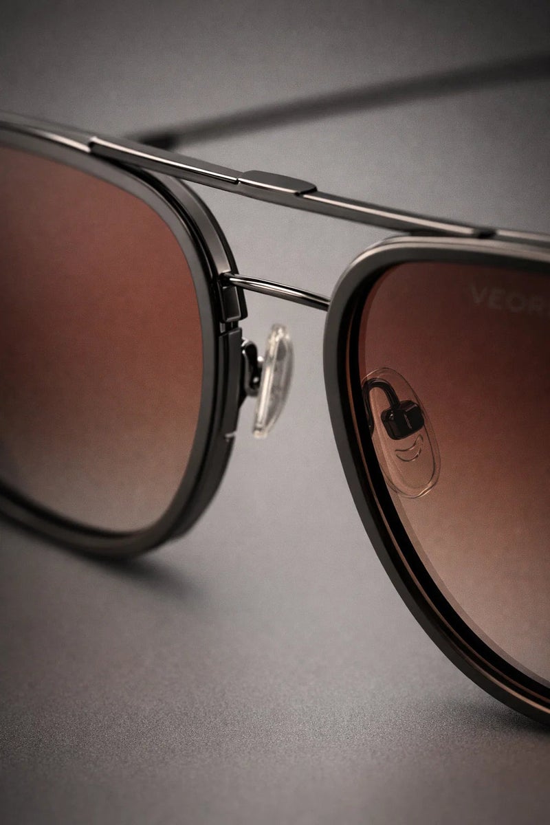 VEGAS Full Rim Hexagonal Unisex Sunglasses S-M-A-V2070 S C2 - Image 1