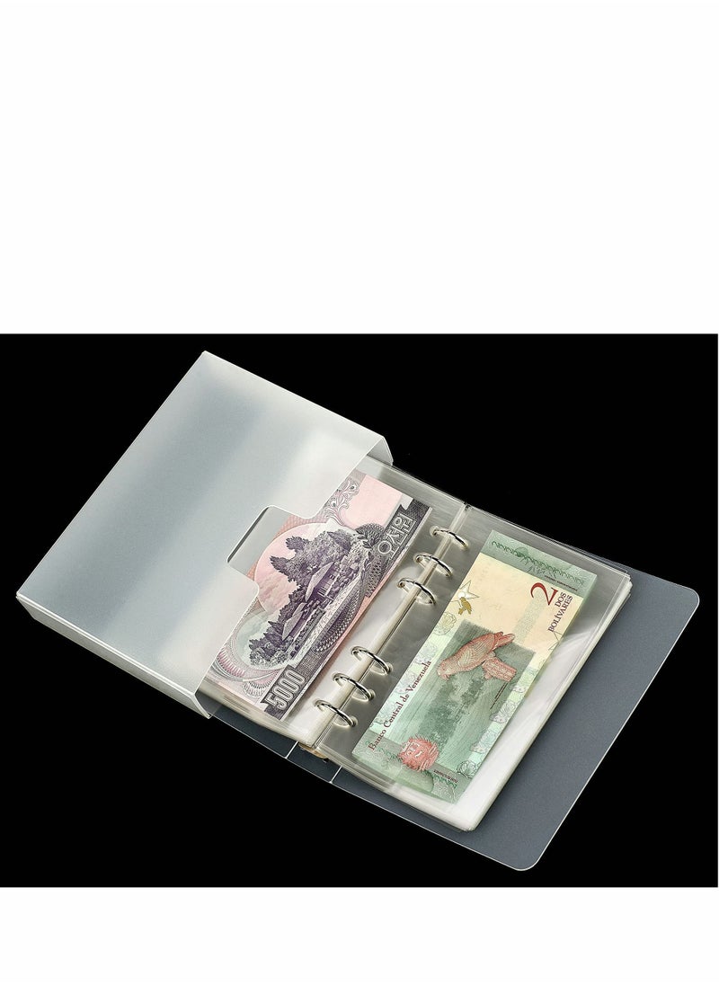 Excefore - Dollar Bill Holder for Collectors Paper Money Currency Sleeves Collection Album, Cash Holders Book Banknote Collection, Clear - Image 1