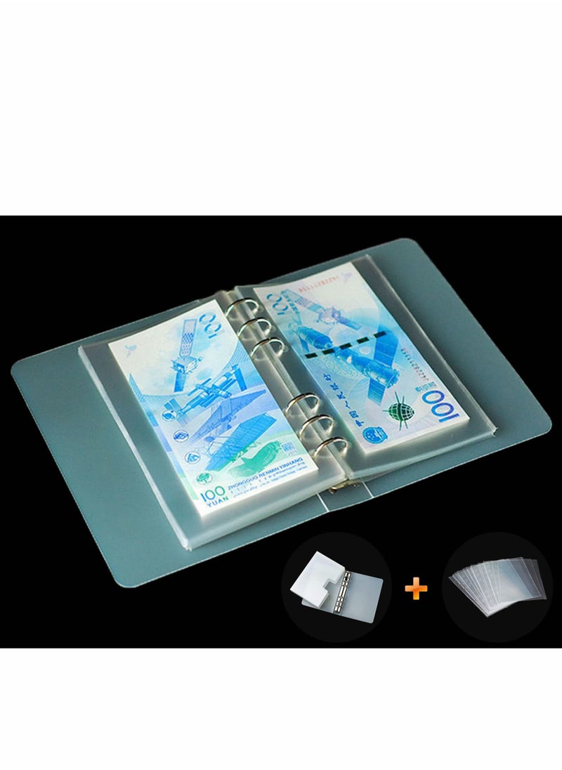 Excefore - Dollar Bill Holder for Collectors Paper Money Currency Sleeves Collection Album, Cash Holders Book Banknote Collection, Clear - Image 1