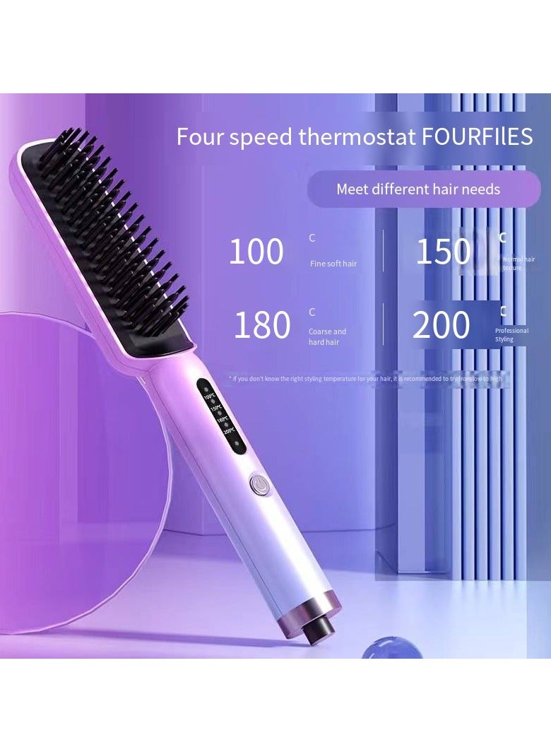general Mini Ionic Straightening Comb – Travel-Friendly Straightener & Curler for Men/Women, Dual-Use Hair Styling Tool - Image 5