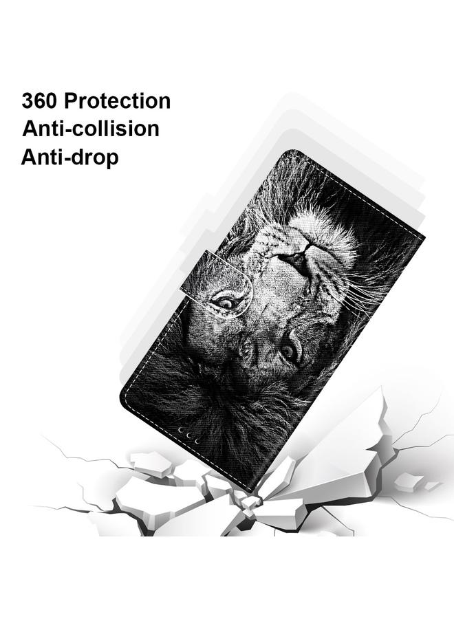 اس-توب جراب لهاتف Huawei P30 Pro، جراب جلدي من البولي يوريثان قابل للطي أفقيًا بتصميم متقاطع ملون مع حامل وفتحات للبطاقات ومحفظة وحبل تعليق - Image 5