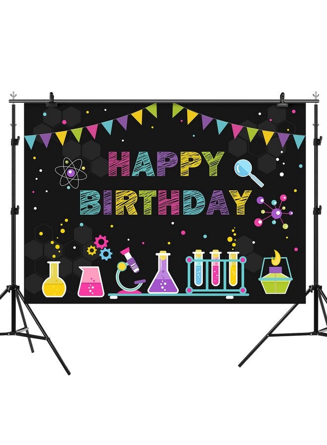 Rsuuinu Chemical Science Birthday Theme Backdrop Children Mad Science Fun Scientist Happy Birthday Photography Background Boys Girls Physical Chemical Experiments Party Banner Decorations 7X5Ft - Image 4