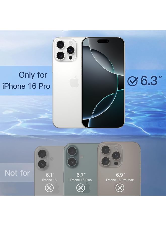 جي تيك واقي شاشة بتغطية كاملة للخصوصية لهاتف Iphone 16 Pro مقاس 6.3 بوصة بحافة سوداء من الزجاج المقوى المضاد للتجسس مع أداة تثبيت سهلة، عبوة من قطعتين - Image 2