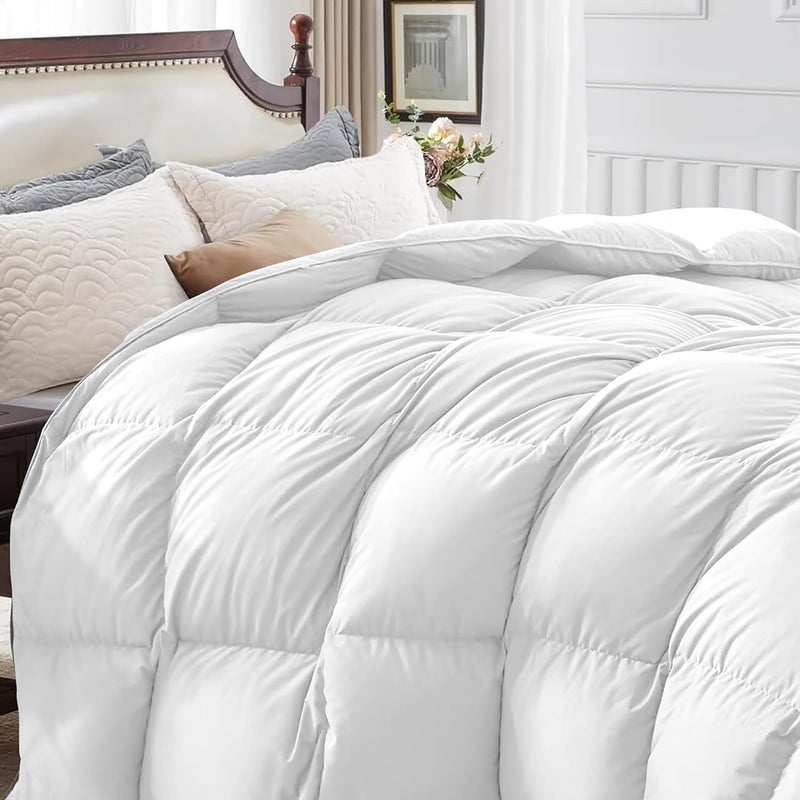 BEDDY FUSION 500 GSM Winter Comforter Double Bed Size 90X100 Premium Collection Heavy Winter Quilted Comforter 500 GSM Microfiber Fill DuvetBlanket Double Bed White Color - Image 3