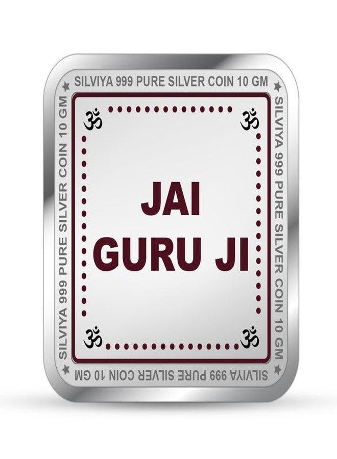 Silviya BIS Hallmarked 999 Pure Silver Guru Ji Bade Mandir Coin (10g) Square Shape - Spiritual Reminder - Temple Blessing - Unique Gift - With Certificate of Authenticity - Image 3