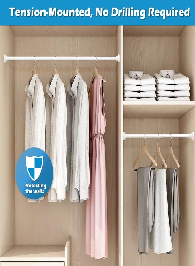 MOEROTER Spring Curtain Rod 33 to 56 Inch Adjustable White Curtain Rod No Drilling Non-Slip Expandable Tension Rod for Window, Doorway, Closet, Door, Wardrobe - Image 5