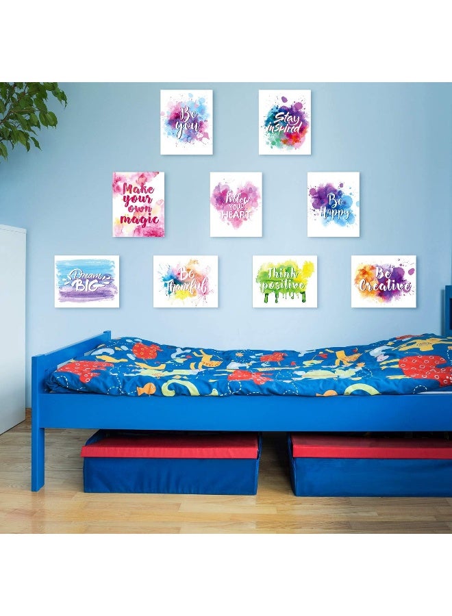 Home Trove Outus Set of 9 Watercolor Inspirational Wall Art Prints Abstract Paint Motivational Quote Phrases Posters for Living Room Office Classroom Kids Room Decoration 8x10inch Unframed - Image 5