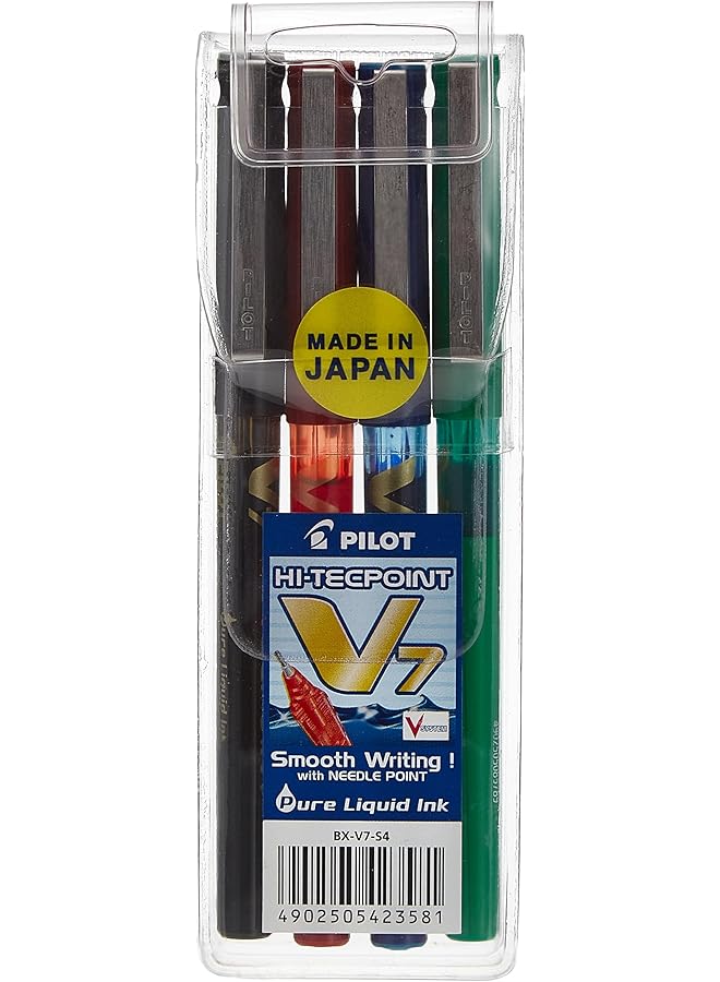 بايلوت مجموعة أقلام حبر جاف 4Clr Hi Tecpoint Bx V7 S4 - Image 1