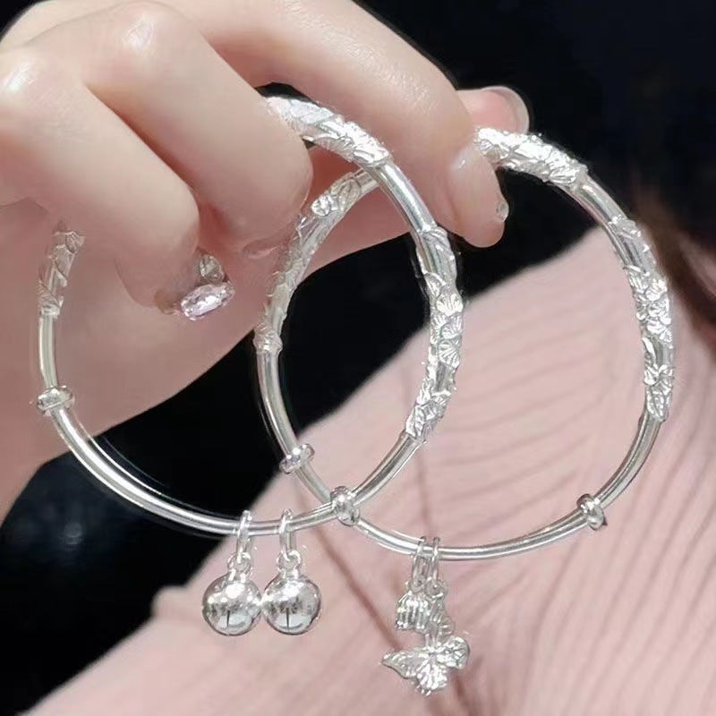 Sale Explosive Real Brocade Butterfly Heart Push-Pull Bracelet Women'S Flowers Like Brocade Niche Design For Girlfriend - Image 4