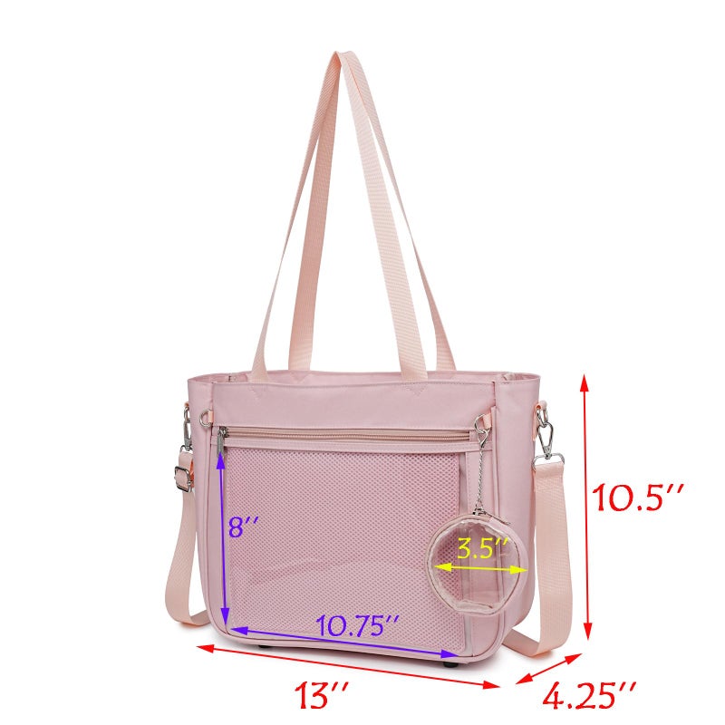 CHERRY SAUCE Tote bag Ita Bag Canvas Crossbody Shoulder Bag Backpack Kawaii Purses and Handbags with Pin Display - Image 3