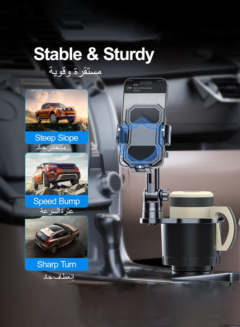 هوديوس حامل أكواب للهاتف للسيارة ومناسب لمعظم ارتفاعات السيارات وزاوية قابلة للتعديل - Image 4