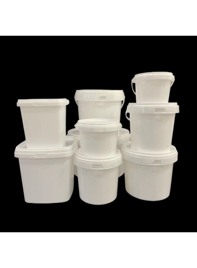 Food Grade Pp Transparent Plastic Round Barrel Goo Card Packaging Barrel Storage Barrel Ice Powder Milk Tea Fruit Tea Barrel Small Square Barrel - Image 3