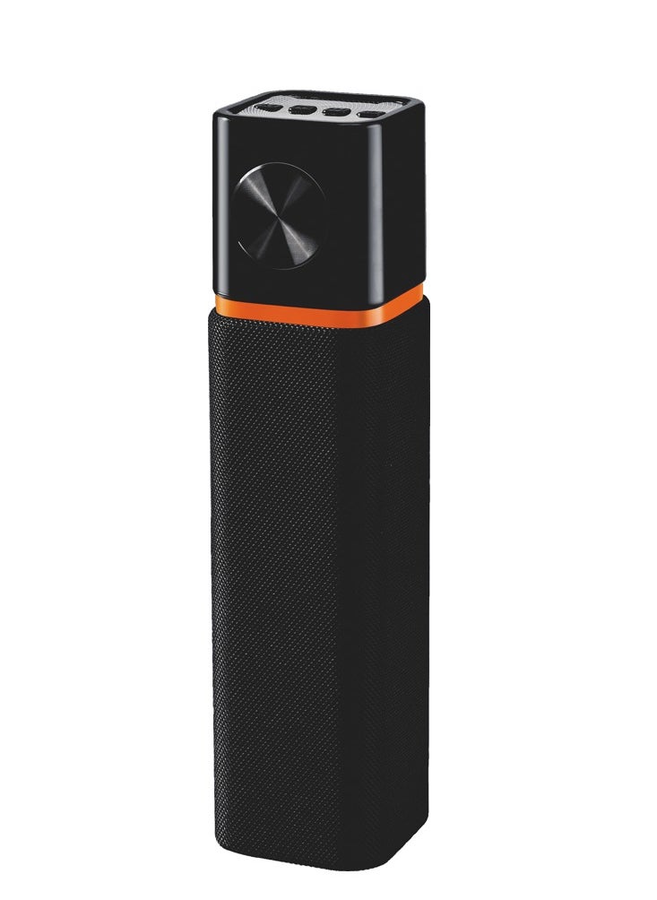 تراندز - مكبر صوت لاسلكي محمول مزود بتحكم دوار من تراندز مع منفذ USB وبطاقة TF وبلوتوث وراديو FM. بطارية احتياطية بقوة 1200 مللي أمبير في الساعة لمتعة متواصلة - Image 1