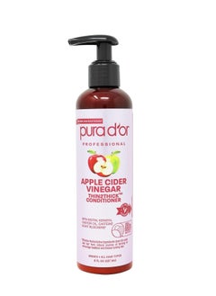 Pura d'or PURA D'OR Apple Cider Vinegar Thin2Thick Conditioner (8oz) Biotin, Keratin, Caffeine, Castor Oil & Key Active Ingredients for All Hair Types, Men & Women 