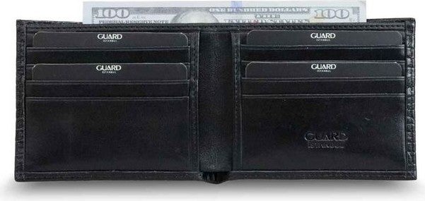 Bead Guard Croco Black Classic Leather Men's Wallet  - Image 2