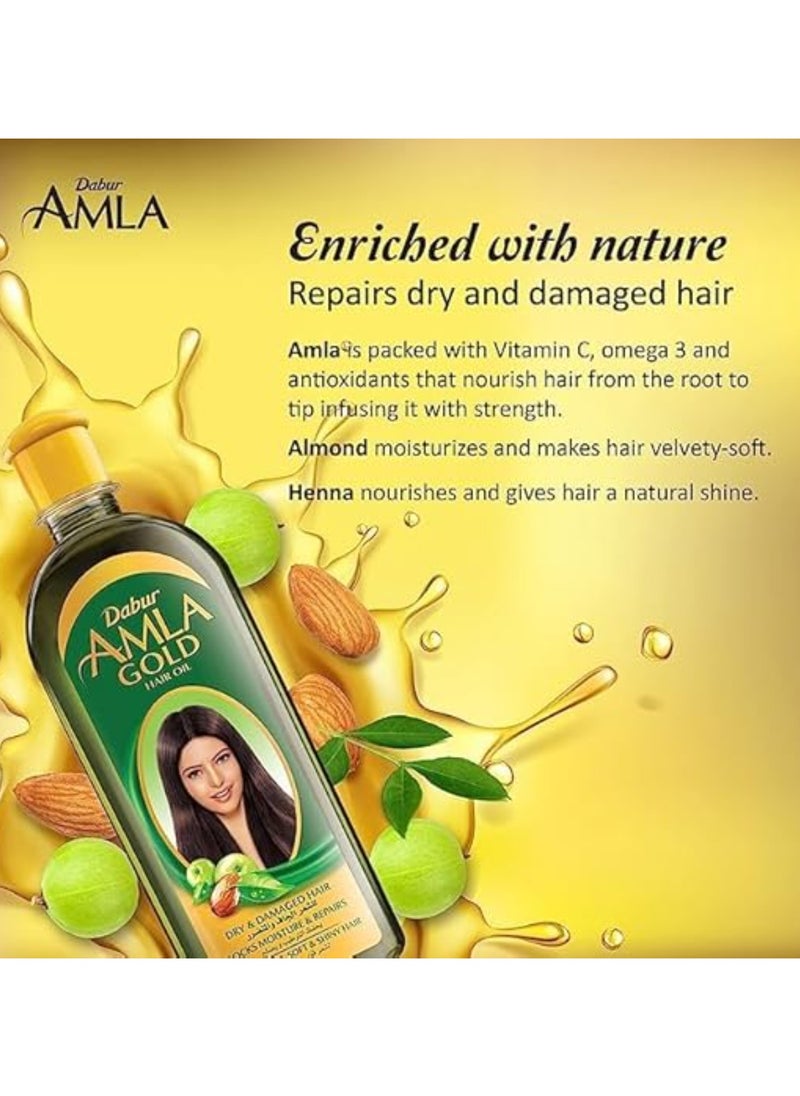 Dabur Dabur Amla Hair Oil - Gold  - 180 Ml  - Image 2