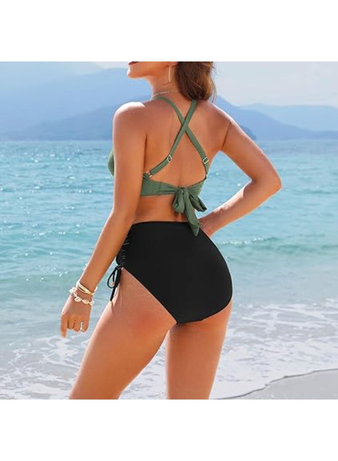 1-Set Women's Summer Split Bikini, Two-Pieces Swimsuit  Bra with Briefs Set - Image 2