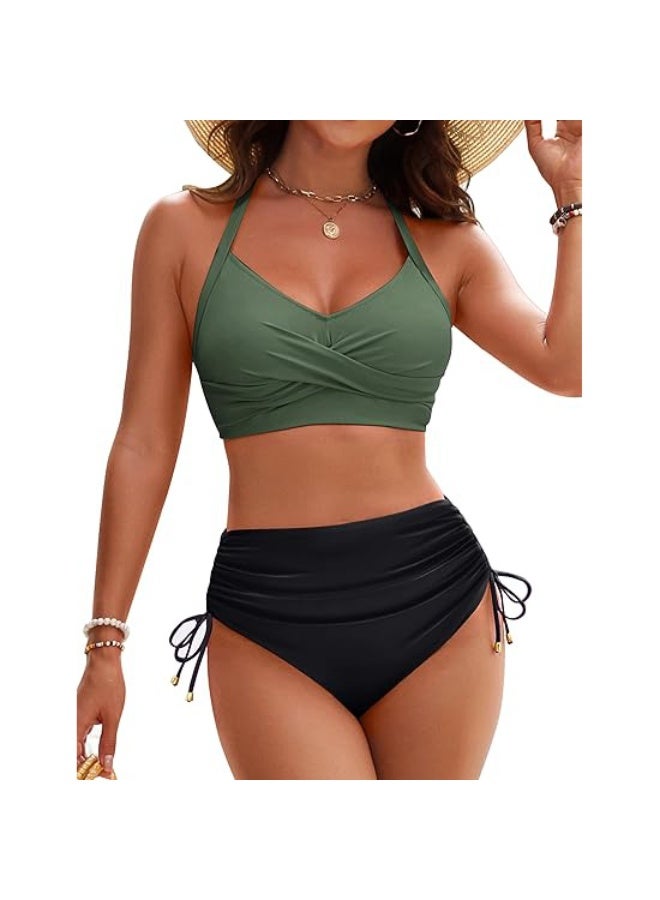1-Set Women's Summer Split Bikini, Two-Pieces Swimsuit  Bra with Briefs Set - Image 1