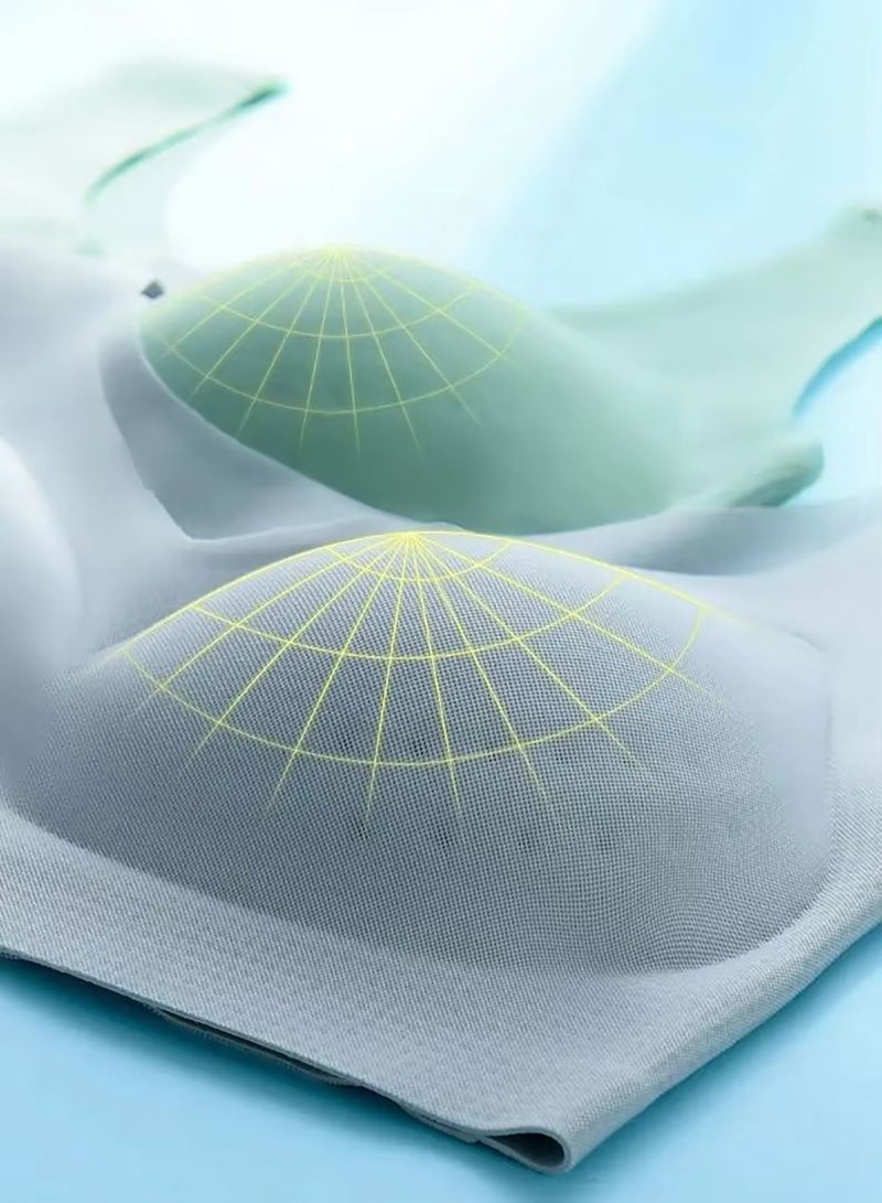 Seamless Wireless Bra for Women, Breathable Padded Bra with Removable Cups, Full Coverage Comfort Bra, Stretchy Soft Support, Everyday Wear, Plus Size Friendly - Image 4