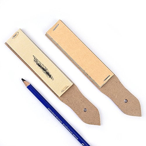 Wanshui Sandpaper Sharpener - 2 Pieces Sketch Sandpaper Pencil Sharpener Lead Pointer Art Drawing Tool for Adults, Teens, Artists - Image 3