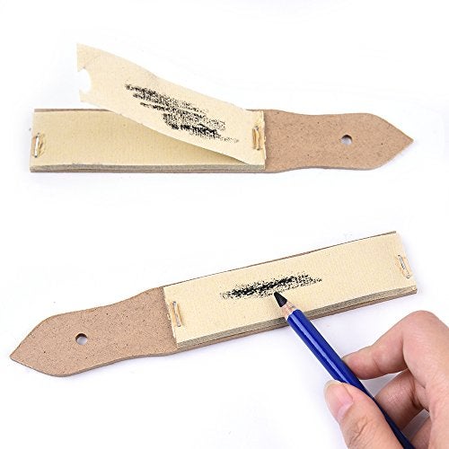 Wanshui Sandpaper Sharpener - 2 Pieces Sketch Sandpaper Pencil Sharpener Lead Pointer Art Drawing Tool for Adults, Teens, Artists - Image 2