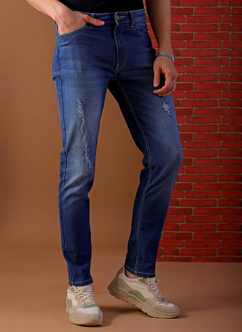 The Indian Garage Co  Men Slim Fit Solid Mid-Rise Jeans for Men | Best Price UAE