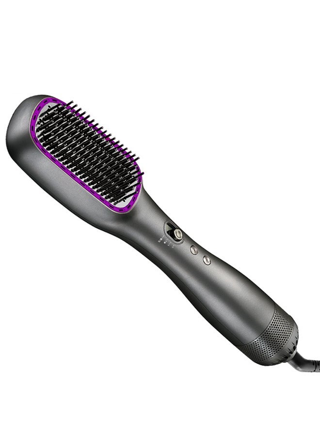 ETG Multifunctional Hot Air Hair Styler 2 in 1 Straightener Curler Brush - 30s Fast Heating PTC Technology 3 Temperature Settings Ionic Anti Frizz Anti Scald for All Hair Types Home Salon Styling Tool​ - Image 1