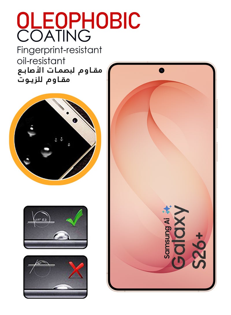 Samsung Galaxy S26 Plus Screen Protector | Tempered Glass Compatible with Samsung Galaxy S26 Plus| Screen Protector Full HD Quality Tempered Glass Anti-Scratch Edge to Edge Coverage with Easy Installation Kit - Black - Image 4