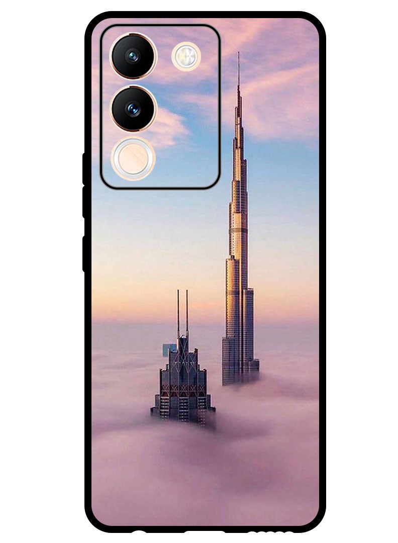 Theodor Protective Case Anti Scratch Shock Proof Bumper Cover For Vivo Y200 Burj Khalifa In Clouds - Image 1