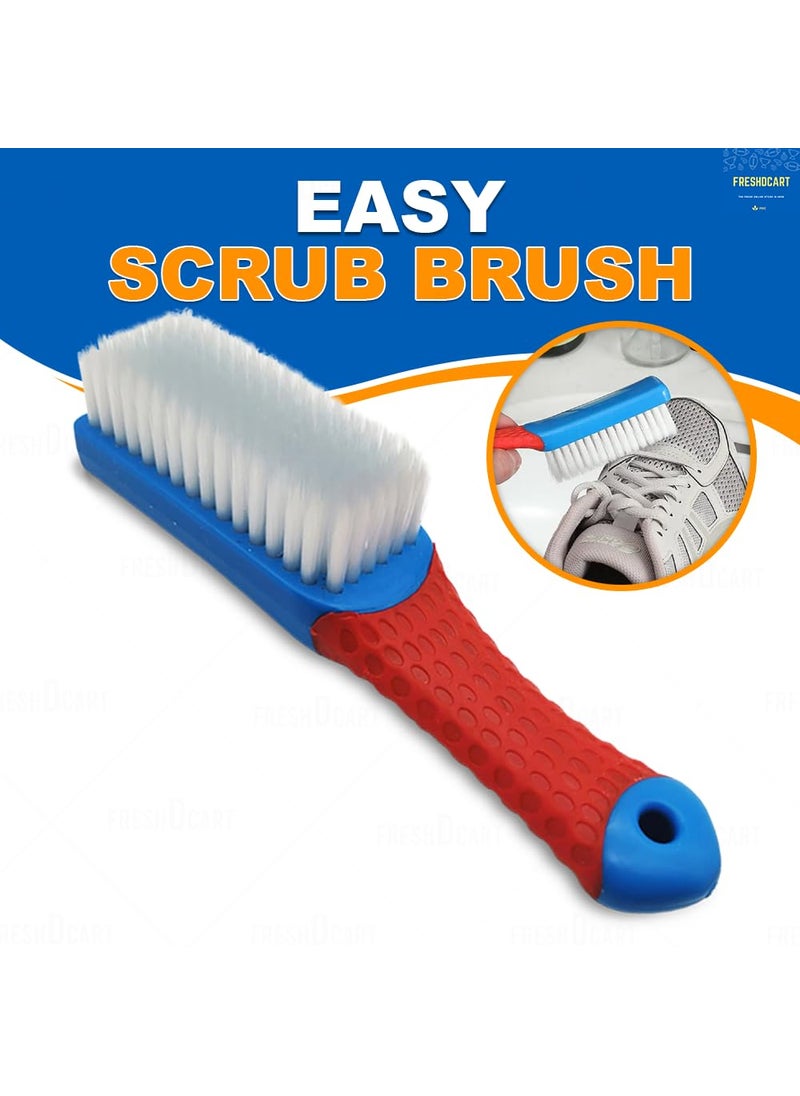 FreshDcart - FreshDcart FDCA599 Multipurpose Bathroom Cleaning Brush Carpet Cleaning Brush Scrub Brush with Grip & Flexible Stiff Bristles Heavy Duty for Shoes,Sink Carpet Floor (Multicolor,Pack of 1) - Image 1