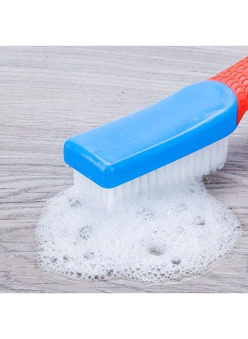 FreshDcart - FreshDcart FDCA599 Multipurpose Bathroom Cleaning Brush Carpet Cleaning Brush Scrub Brush with Grip & Flexible Stiff Bristles Heavy Duty for Shoes,Sink Carpet Floor (Multicolor,Pack of 1) - Image 1