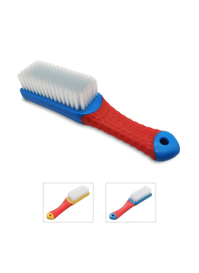 FreshDcart - FreshDcart FDCA599 Multipurpose Bathroom Cleaning Brush Carpet Cleaning Brush Scrub Brush with Grip & Flexible Stiff Bristles Heavy Duty for Shoes,Sink Carpet Floor (Multicolor,Pack of 1) - Image 1