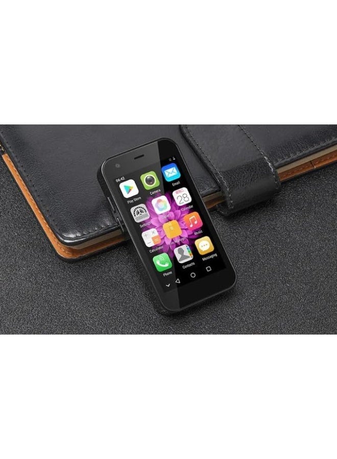 إيرتاب هاتف محمول صغير جدًا Mini 16 يعمل بنظام Android رباعي النواة، هاتف ذكي صغير للغاية، صغير الحجم، مناسب للجيب، مناسب للطلاب والأطفال والرجال والنساء - أسود - Image 2