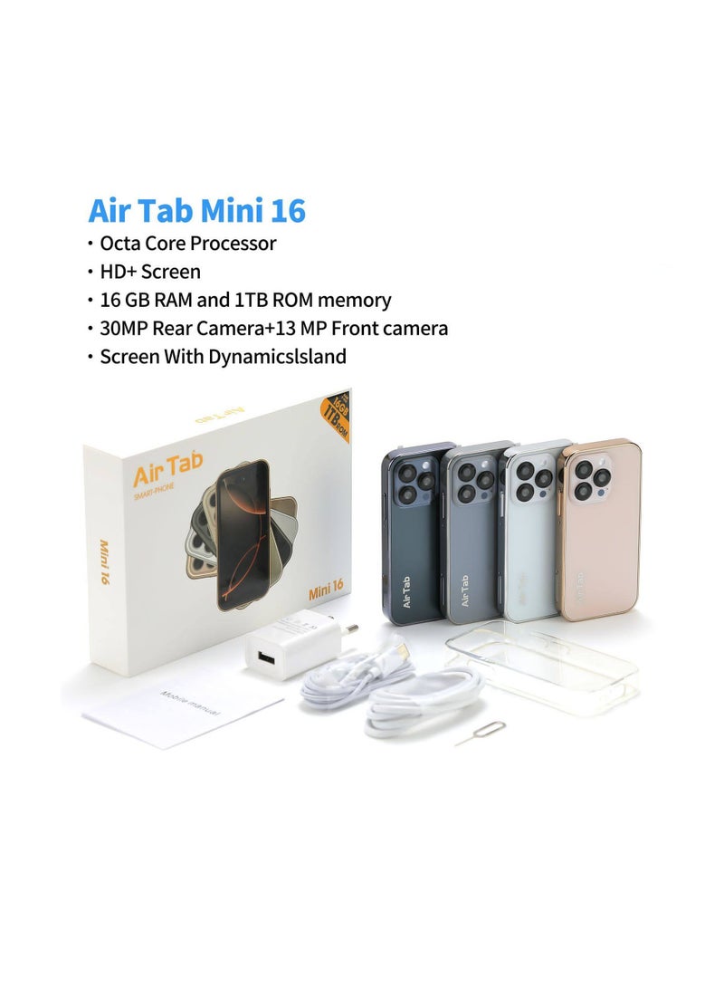 إيرتاب هاتف محمول صغير جدًا Mini 16 يعمل بنظام Android رباعي النواة، هاتف ذكي صغير للغاية، صغير الحجم، مناسب للجيب، مناسب للطلاب والأطفال والرجال والنساء - أسود - Image 4