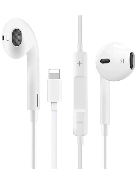 Earphone With Lightning Connector, Wired Headset Panel Has Microphone And Volume Control Keys, Clear And Noise Isolation , Compatible With iPhone 14