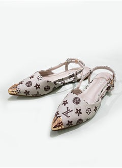 Trip Low-Heeled Shoes With A Closed Toe And A Lace Around The Ankle  - Image 1