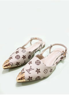 Trip Low-Heeled Shoes With A Closed Toe And A Lace Around The Ankle  - Image 2