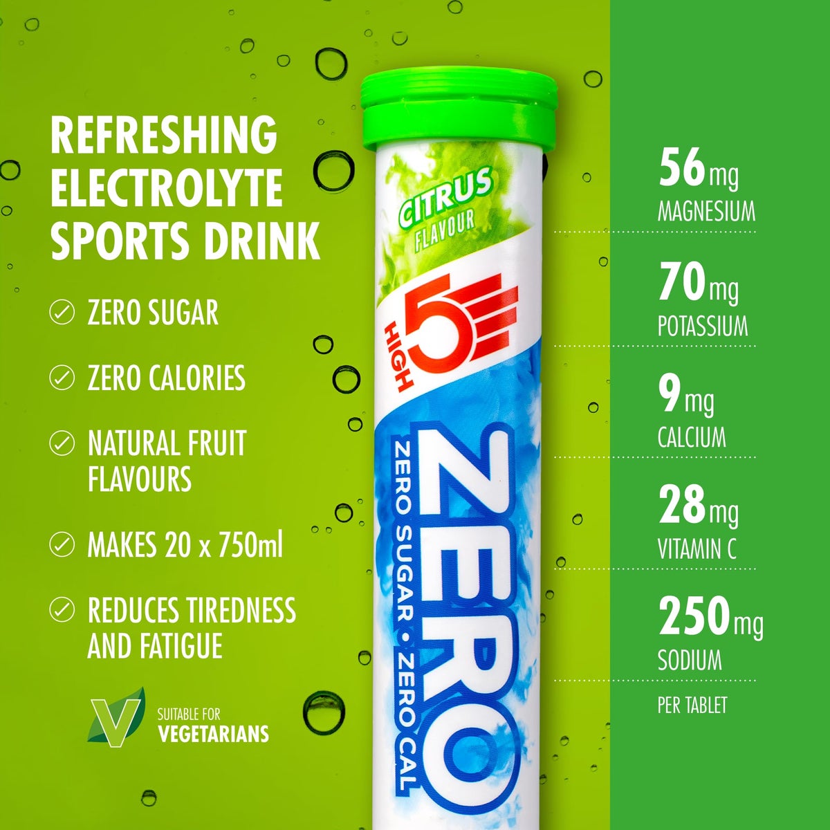Zero Electrolyte Tablet - Hydration Tablets Enhanced With Vitamin C - 0 Calories & Sugar Free - Boost Hydration, Performance & Wellness - Citrus, 20 Tablets (20X, Pack Of 1)