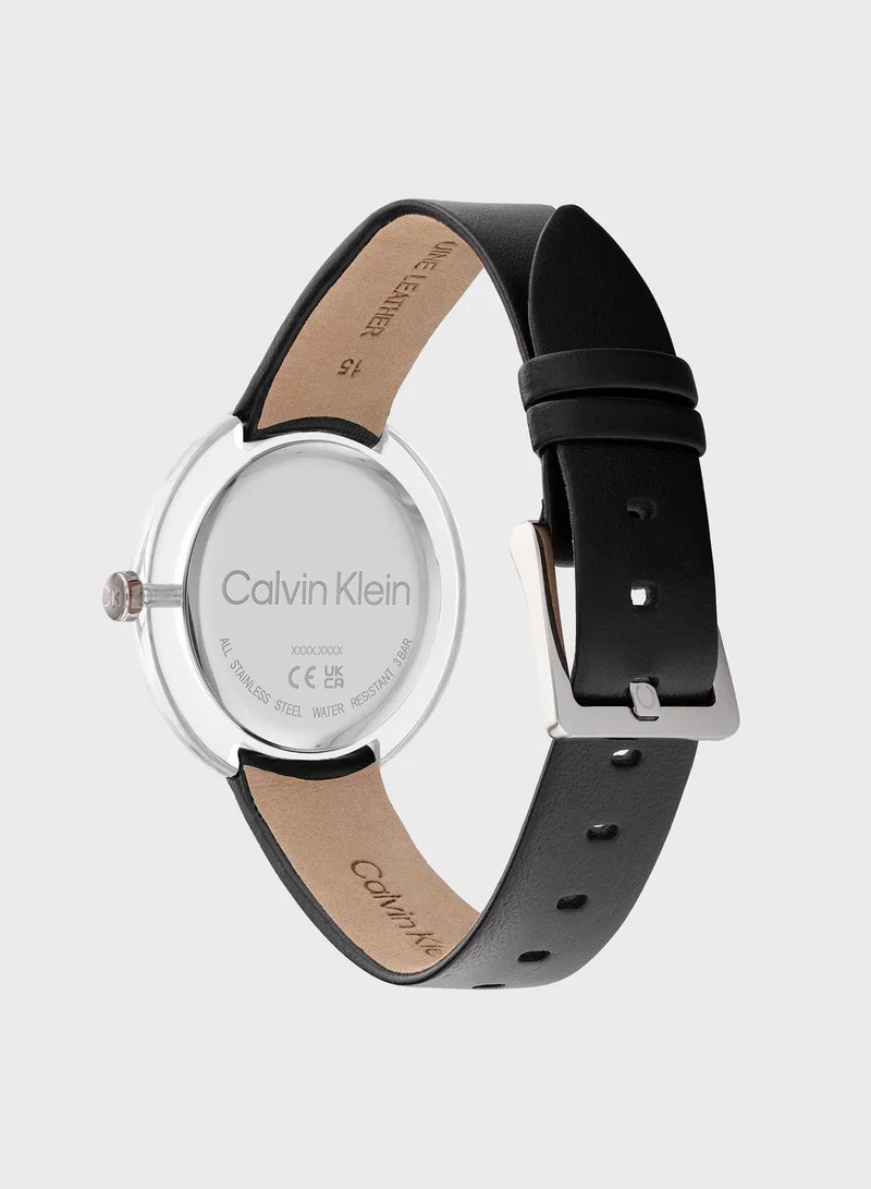 CALVIN KLEIN Circular Transparent Resin Analog Watch
