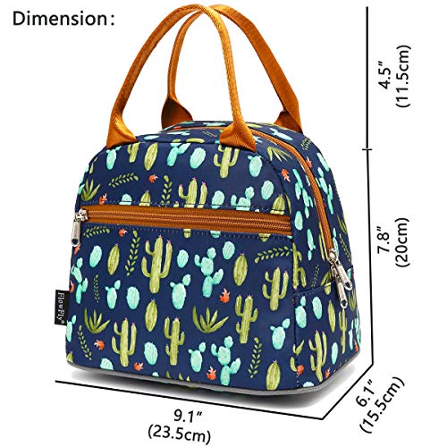 FlowFly Insulated Lunch Cooler Bag - Tote Bag Organizer for Women/Men, Cactus - Image 3