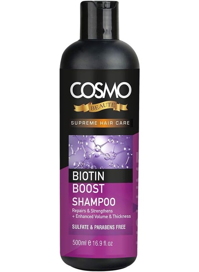 كوزمو سي دي كوزمو ديزاينز شامبو بيوتين بوست لزيادة كثافة الشعر من بيوتي هير كير - 480 مل، للجنسين - Image 1